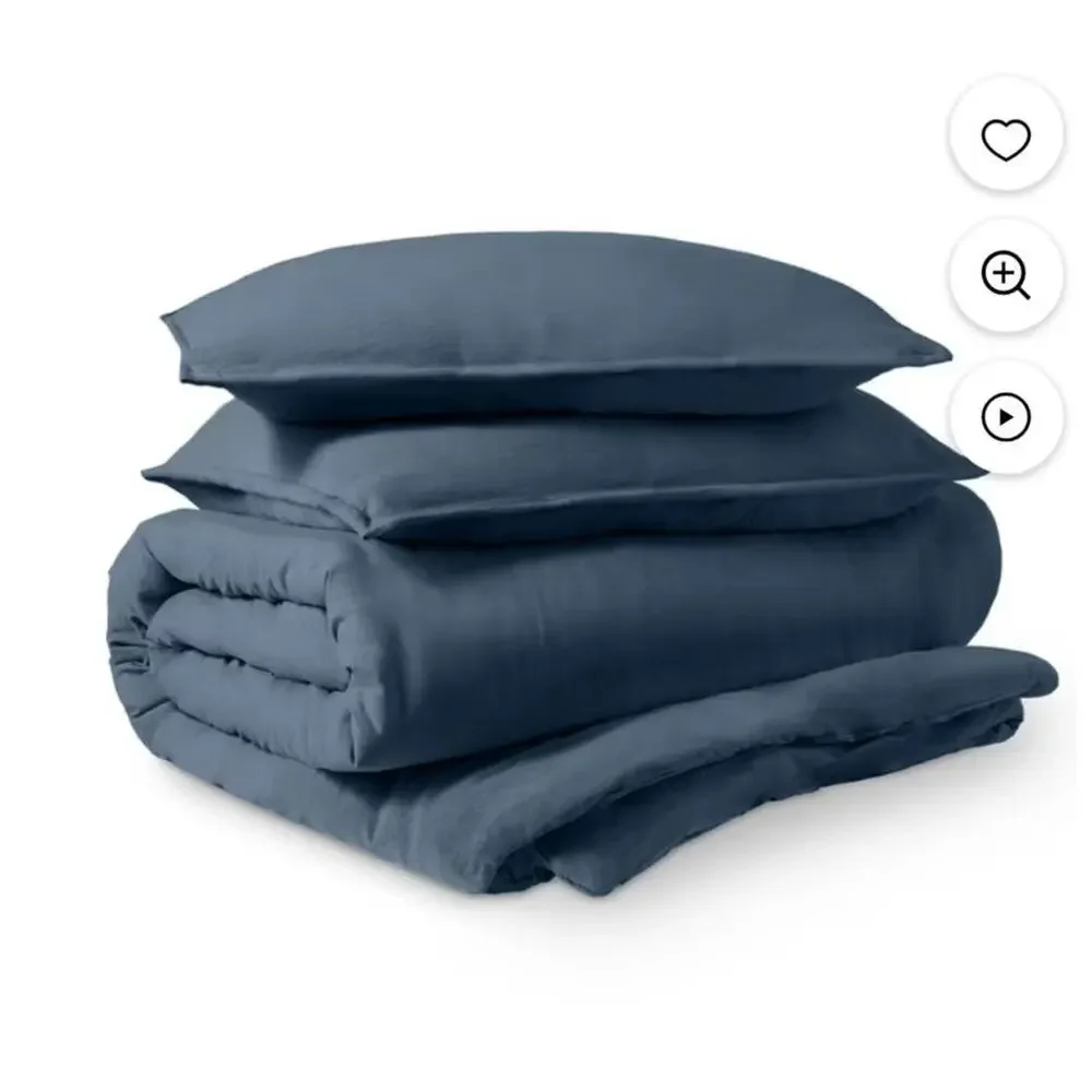 New 1800 Thread Count Luxuriously Soft Duvet Cover Set Open Box